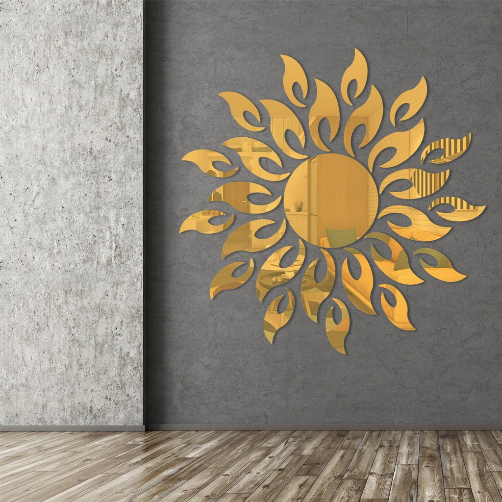 Sunflower Acrylic Mirror Wall Sticker