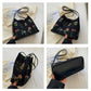 Floral Embroidered Black Bag