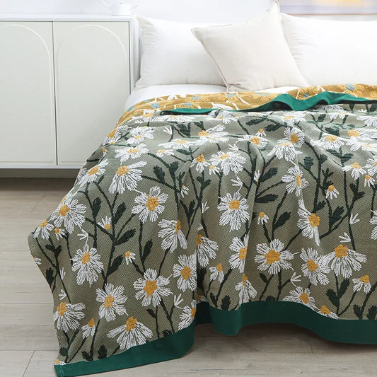 Daisies Cotton Reversible Blanket