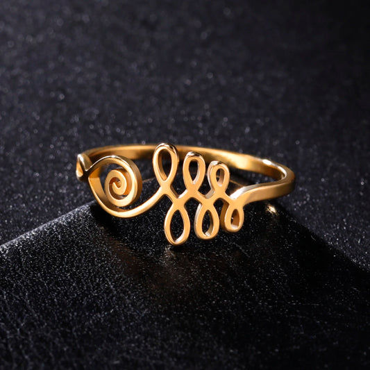 Lotus Unalome Ring