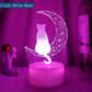Moon Cat Color Changing Lamp
