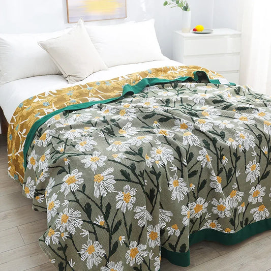 Daisies Cotton Reversible Blanket