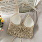 Knitted Festival Cropped Halter Top
