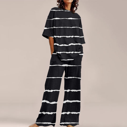 T Shirt & Wide Leg Pants Set