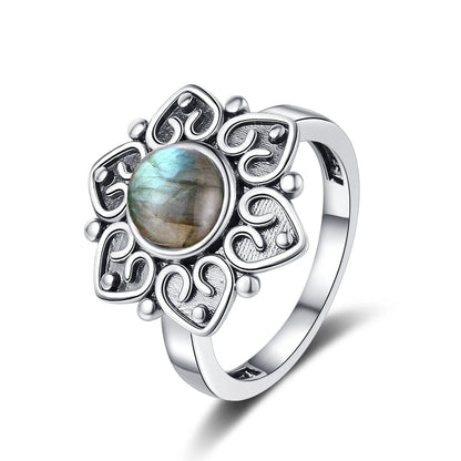 Crystal Hmong Heart Sun Ring