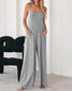 Spaghetti Strap Wide Leg Jumpsuit