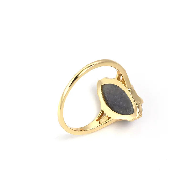 Labradorite Gold Plated Ring