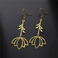 Lotus Flower Dangle Earrings