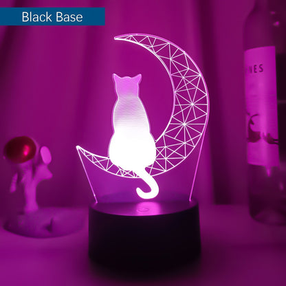 Moon Cat Color Changing Lamp