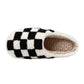 Retro 1980s Checkered Plush Slippers