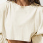 Cropped Batwing Sleeve Sweatshirt