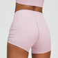 Pleated High Waist Yoga Shorts