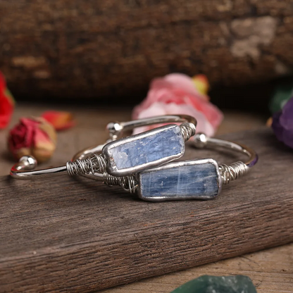 Kyanite Stone Bangle Bracelet