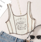 Moon & Mushroom Cropped Tank Top