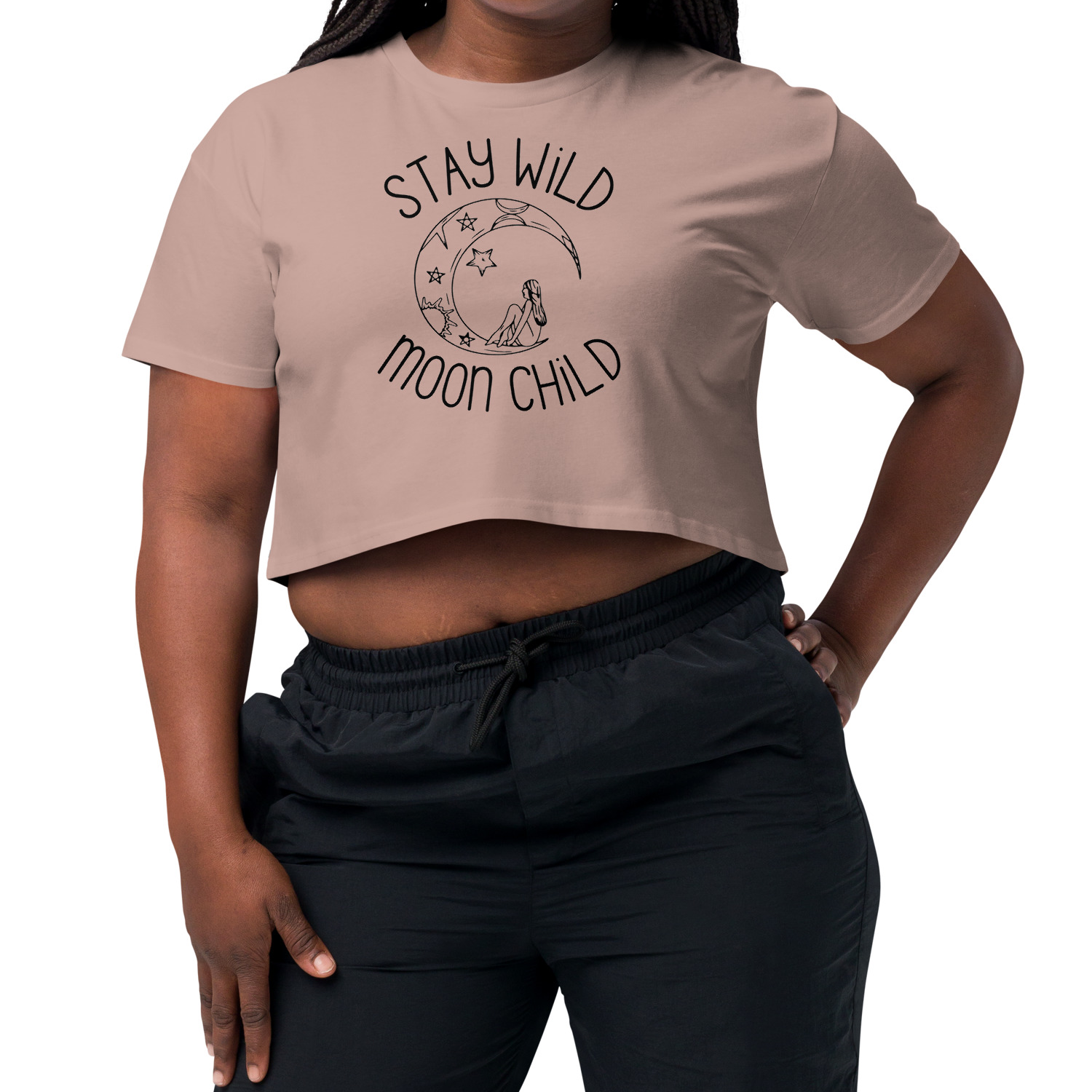 stay wild moon child cropped shirt