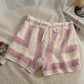 Knitted Festival Patchwork Top & Shorts Set