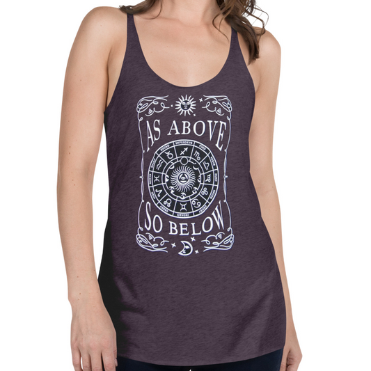 As Above So Below Racerback Tank