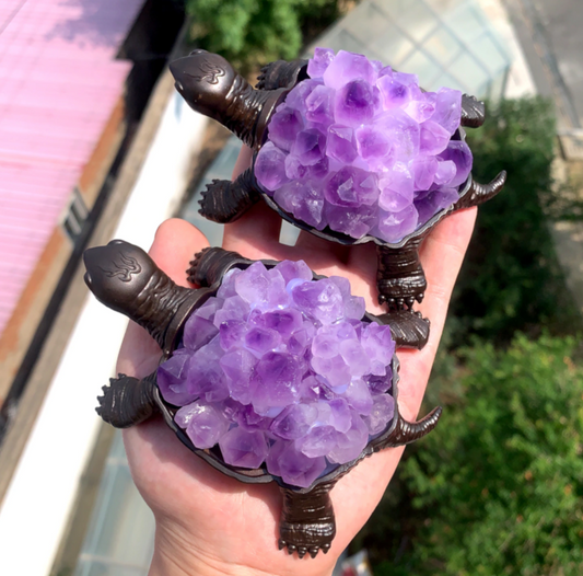 Crystal & Stone Turtle Figurines