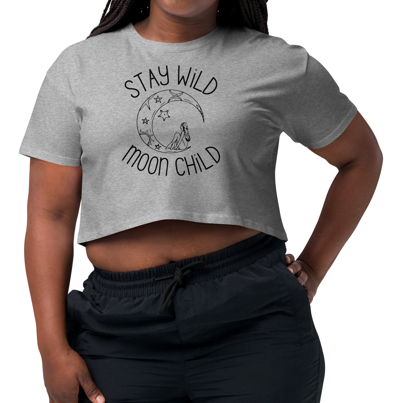 stay wild moon child cropped shirt