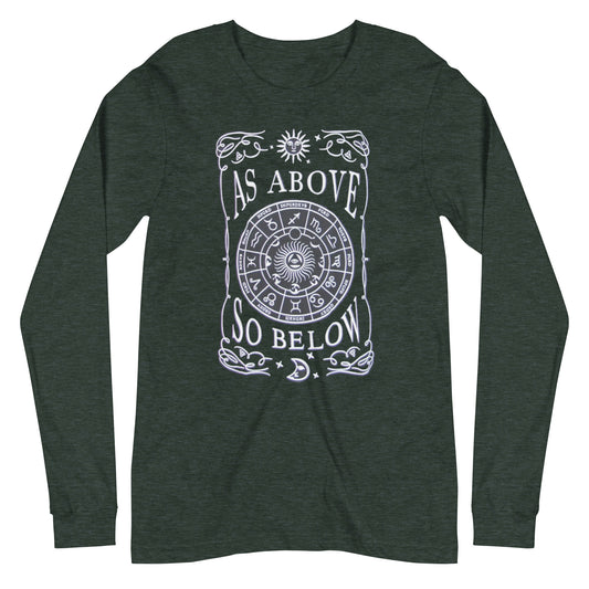 As Above So Below Unisex Long Sleeve Tee