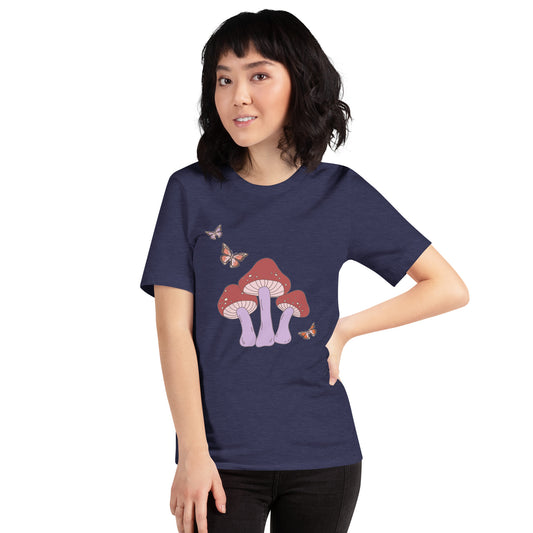 Shrooms & Butterflies Oversized Unisex T Shirt