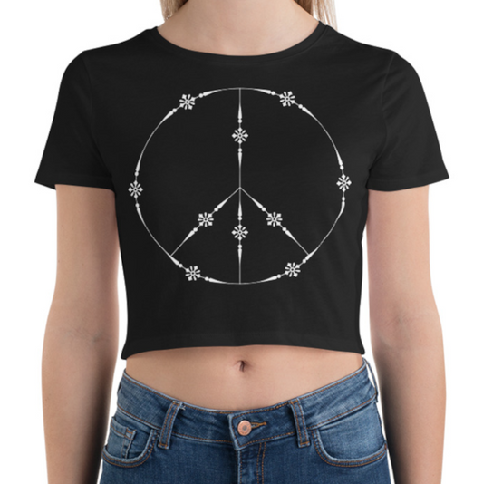 Peace Sign Crop Tee