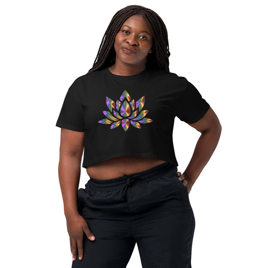 Lotus Flower Cropped T Shirt