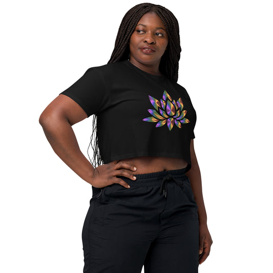 Lotus Flower Cropped T Shirt