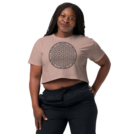 Flower of Life Cropped T Shirt