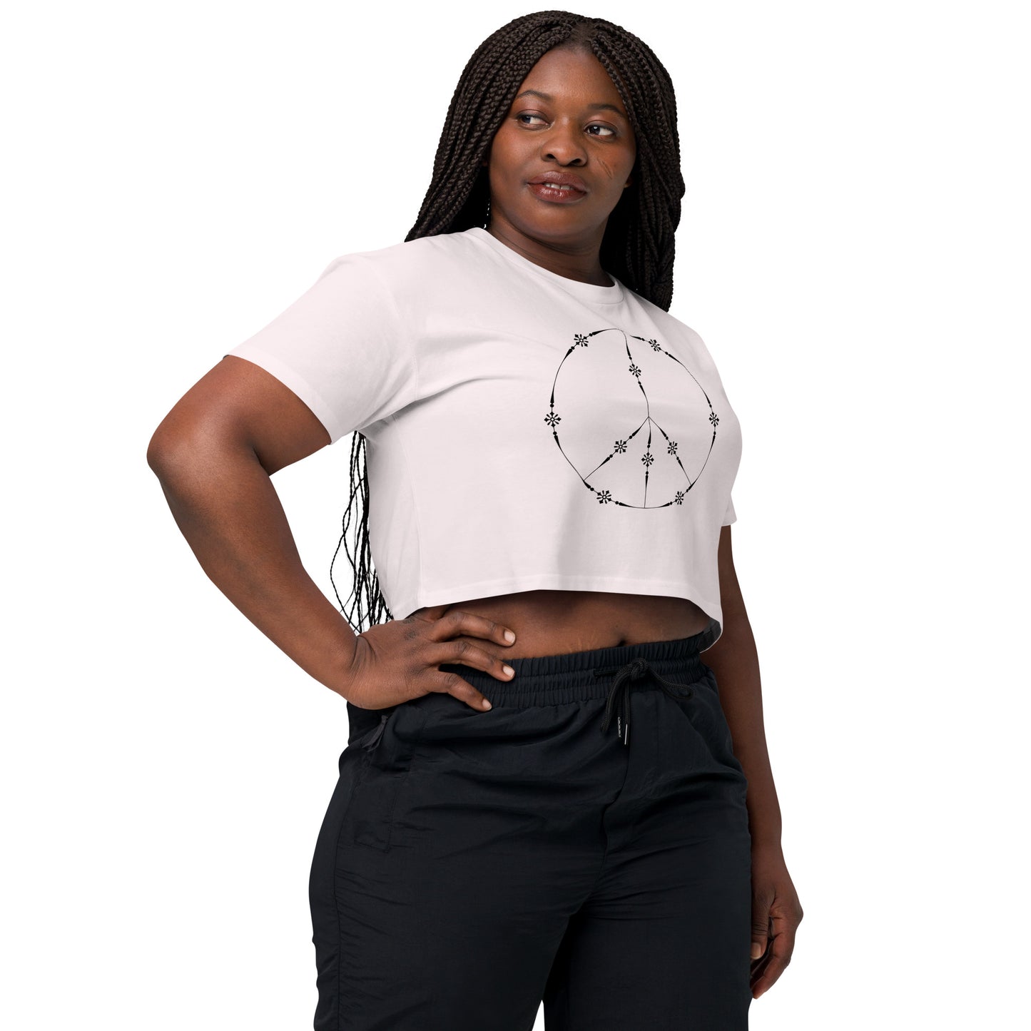 Peace Sign Cropped T Shirt