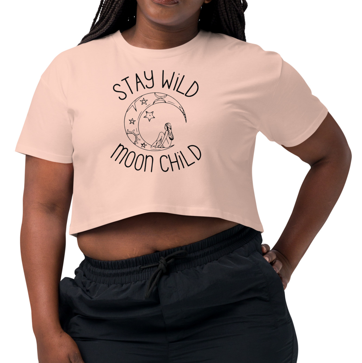 stay wild moon child cropped shirt