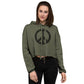 Peace Sign Crop Hoodie