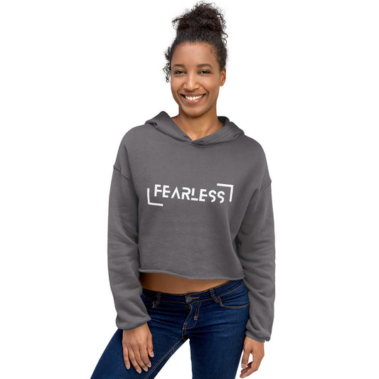Power Words Fearless Crop Hoodie