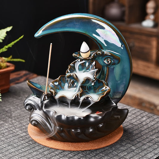 Moon Crescent Backflow Incense Burner