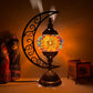 Moon Mosaic Stained Glass Table Lamp