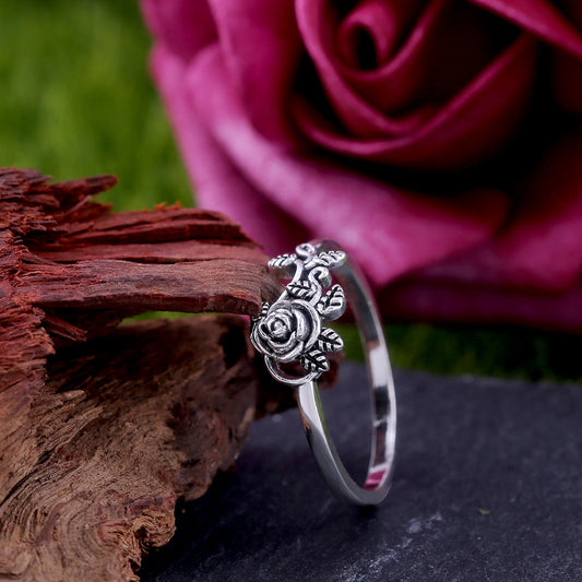 Silver Rose Ring