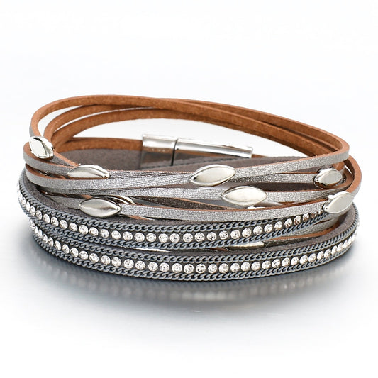 Silver Accent Wrap Bracelet