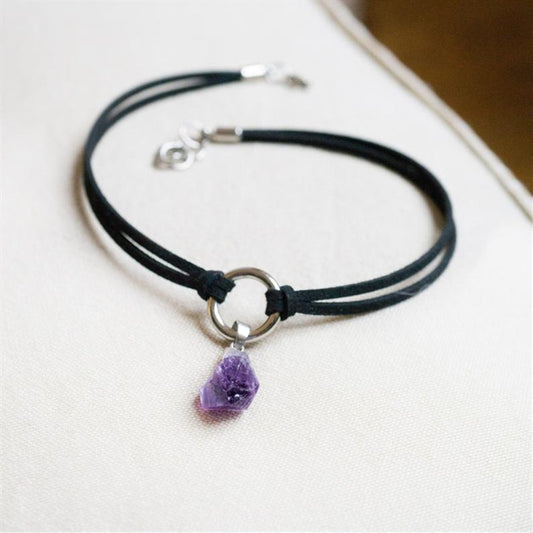 Amethyst Crystal Choker Necklace