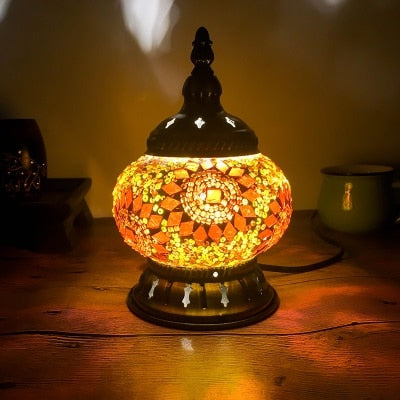 Mosaic Stained Glass Table Lamp