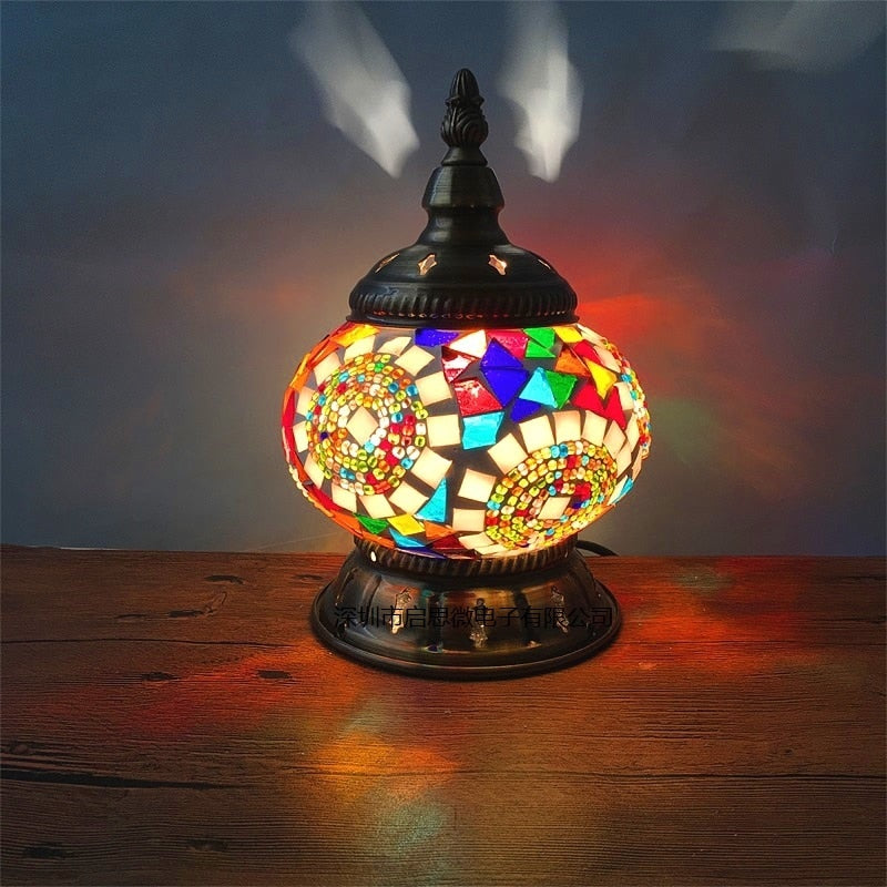 Mosaic Stained Glass Table Lamp