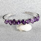 Amethyst Silver Bangle Bracelet