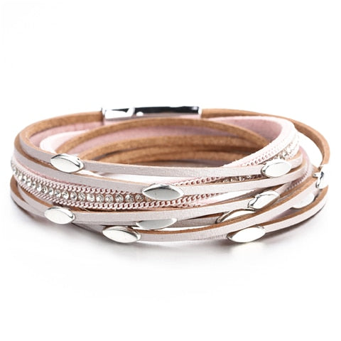 Silver Accent Wrap Bracelet