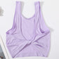 Twist Front Cropped Tank Top