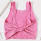 Twist Front Cropped Tank Top