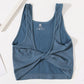 Twist Front Cropped Tank Top