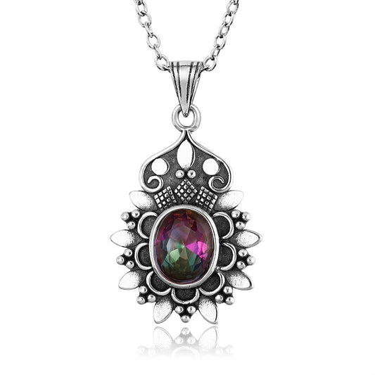 Rainbow Fire Mystic Topaz Necklace