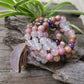 Rose Quartz & Moon Mala Bead Necklace