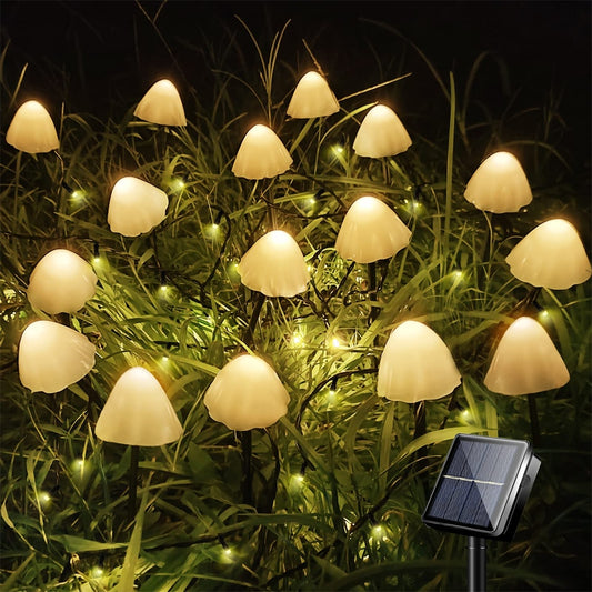 Mushroom Fairy Lights Solar Outdoor