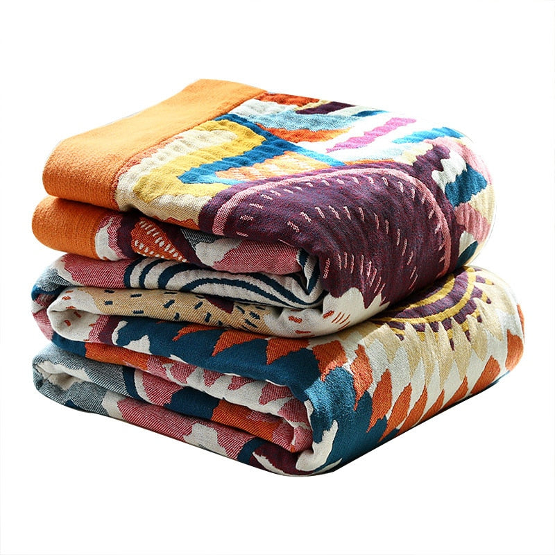Boho Cotton Reversible Blanket