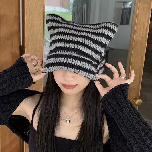 Cat Ear Knitted Beanie Hat